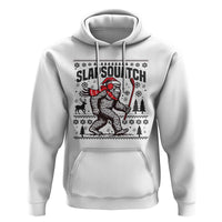 Slapsquatch Hockey Player Hoodie Funny Bigfoot Ugly Christmas Gift - Wonder Print Shop