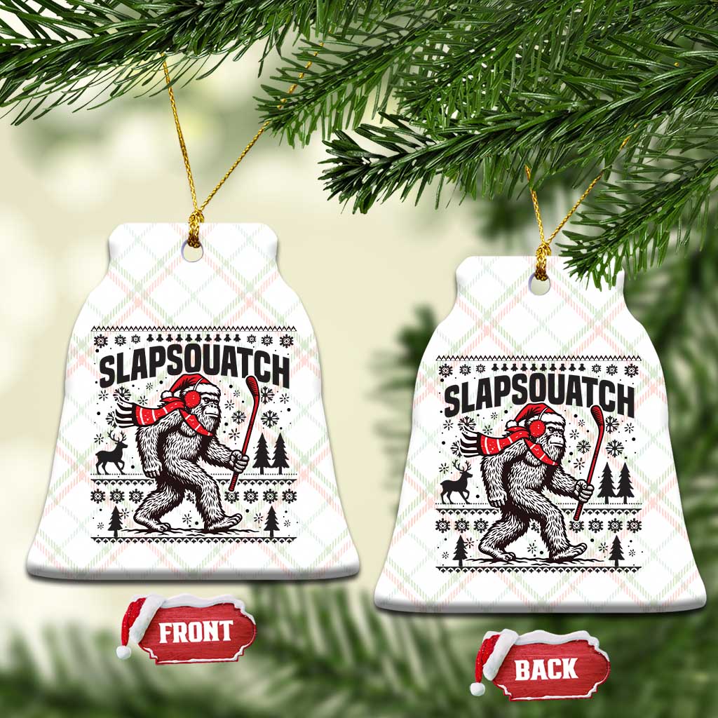 Slapsquatch Hockey Player Ceramic Ornament Funny Bigfoot Ugly Christmas Gift - Wonder Print Shop