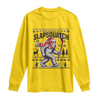 Slapsquatch Hockey Player Long Sleeve Shirt Funny Bigfoot Ugly Christmas Gift - Wonder Print Shop