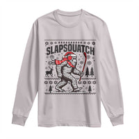 Slapsquatch Hockey Player Long Sleeve Shirt Funny Bigfoot Ugly Christmas Gift - Wonder Print Shop