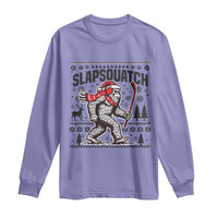 Slapsquatch Hockey Player Long Sleeve Shirt Funny Bigfoot Ugly Christmas Gift - Wonder Print Shop