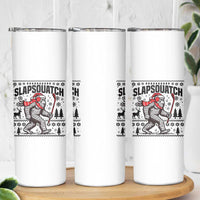 Slapsquatch Hockey Player Skinny Tumbler Funny Bigfoot Ugly Christmas Gift - Wonder Print Shop