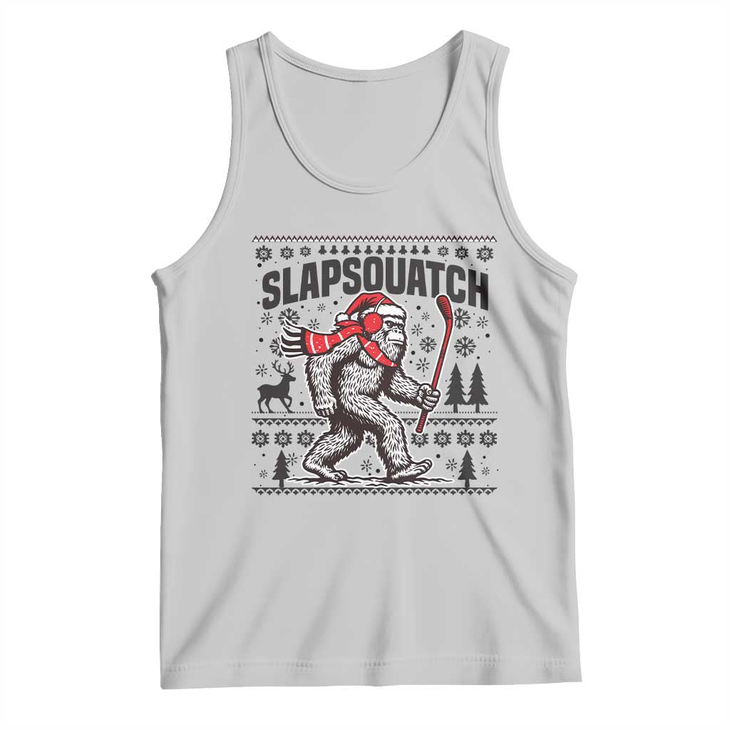 Slapsquatch Hockey Player Tank Top Funny Bigfoot Ugly Christmas Gift - Wonder Print Shop