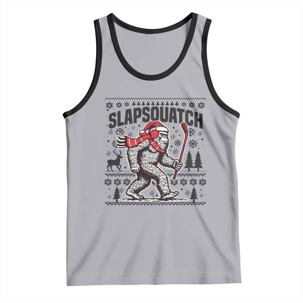 Slapsquatch Hockey Player Tank Top Funny Bigfoot Ugly Christmas Gift - Wonder Print Shop