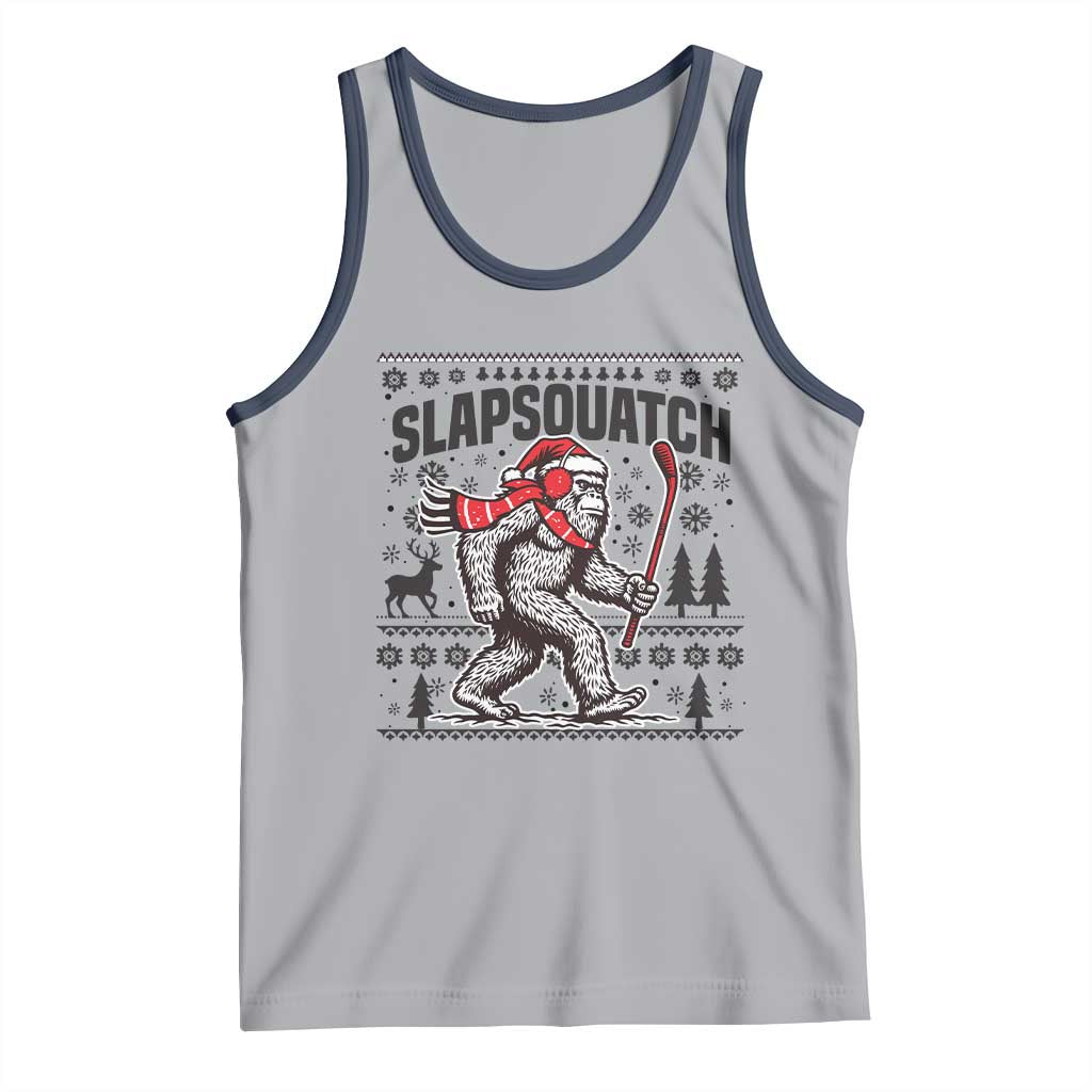 Slapsquatch Hockey Player Tank Top Funny Bigfoot Ugly Christmas Gift - Wonder Print Shop