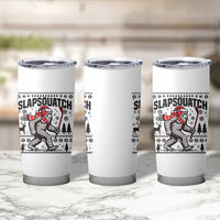 Slapsquatch Hockey Player Tumbler Cup Funny Bigfoot Ugly Christmas Gift - Wonder Print Shop