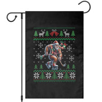 Ugly Christmas Bigfoot Playing Hockey Garden Flag Funny Xmas Gift - Wonder Print Shop