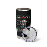 Ugly Christmas Bigfoot Playing Hockey Tumbler Cup Funny Xmas Gift - Wonder Print Shop