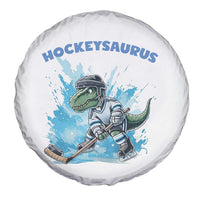 Hockeysaurus Spare Tire Cover Funny Dinosaur Playing Ice Hockey Gift - Wonder Print Shop