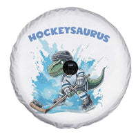 Hockeysaurus Spare Tire Cover Funny Dinosaur Playing Ice Hockey Gift - Wonder Print Shop