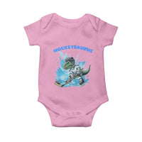 Hockeysaurus Baby Onesie Funny Dinosaur Playing Ice Hockey Gift - Wonder Print Shop
