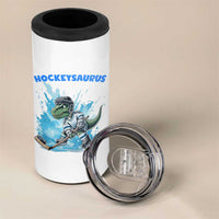 Hockeysaurus 4 in 1 Can Cooler Tumbler Funny Dinosaur Playing Ice Hockey Gift - Wonder Print Shop