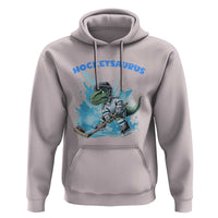 Hockeysaurus Hoodie Funny Dinosaur Playing Ice Hockey Gift - Wonder Print Shop