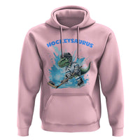Hockeysaurus Hoodie Funny Dinosaur Playing Ice Hockey Gift - Wonder Print Shop