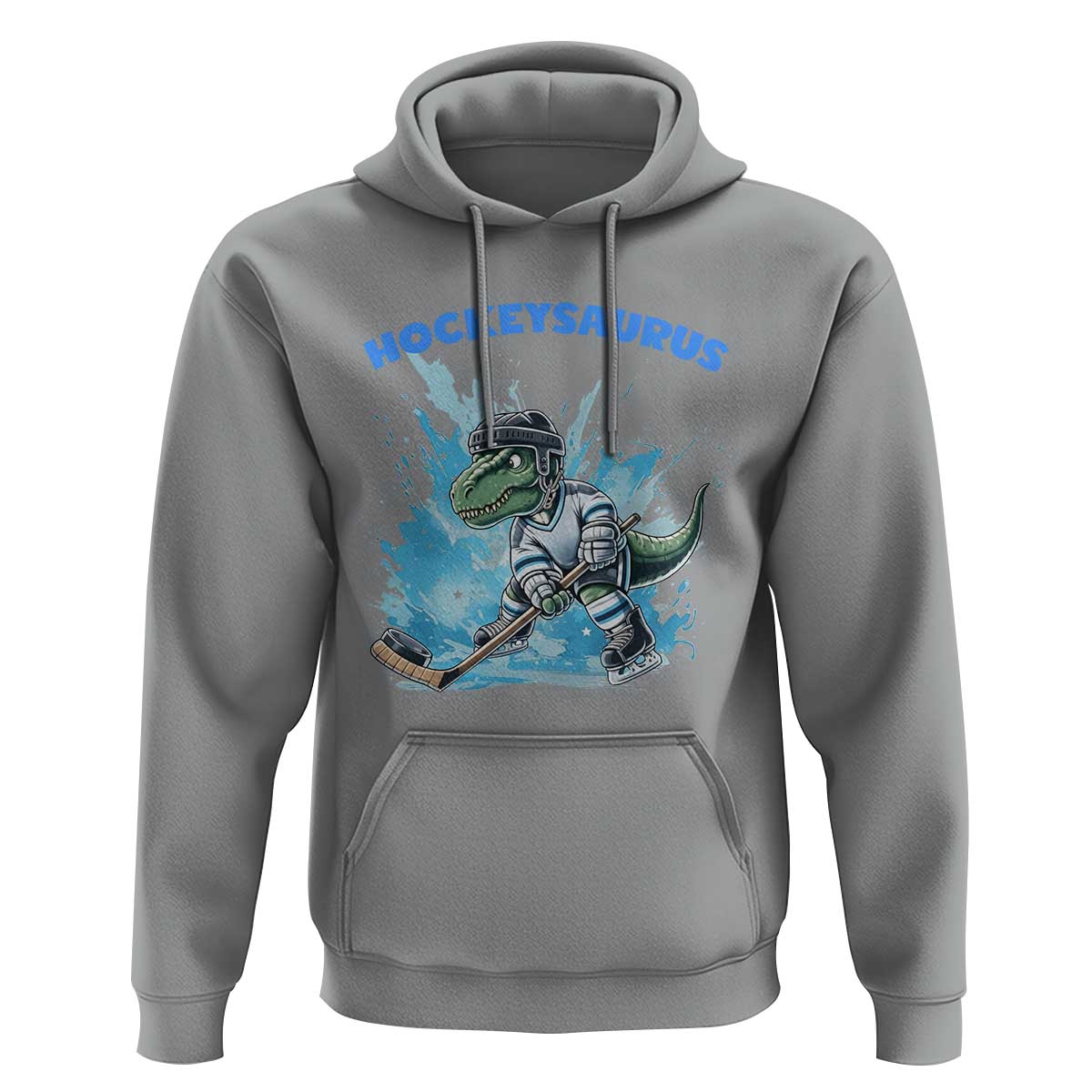 Hockeysaurus Hoodie Funny Dinosaur Playing Ice Hockey Gift - Wonder Print Shop