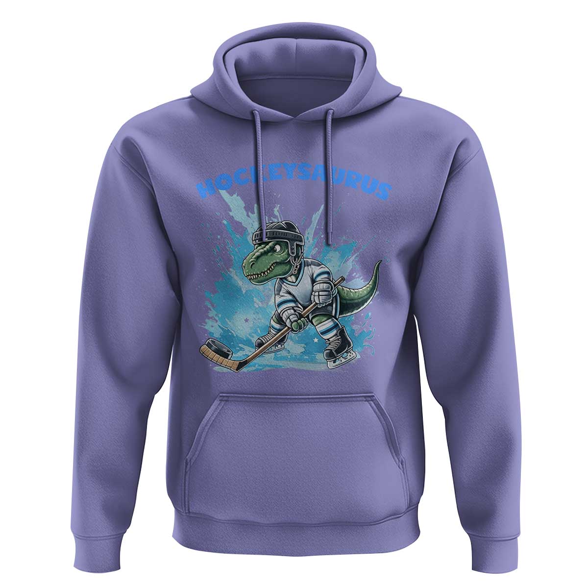 Hockeysaurus Hoodie Funny Dinosaur Playing Ice Hockey Gift - Wonder Print Shop