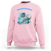 Hockeysaurus Sweatshirt Funny Dinosaur Playing Ice Hockey Gift - Wonder Print Shop