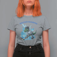 Hockeysaurus T Shirt For Women Funny Dinosaur Playing Ice Hockey Gift - Wonder Print Shop