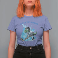Hockeysaurus T Shirt For Women Funny Dinosaur Playing Ice Hockey Gift - Wonder Print Shop