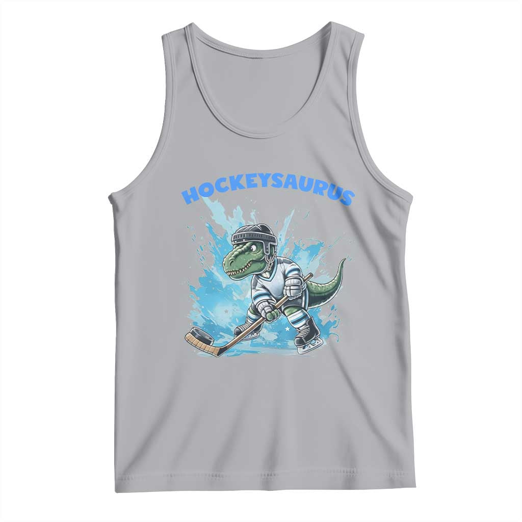 Hockeysaurus Tank Top Funny Dinosaur Playing Ice Hockey Gift - Wonder Print Shop
