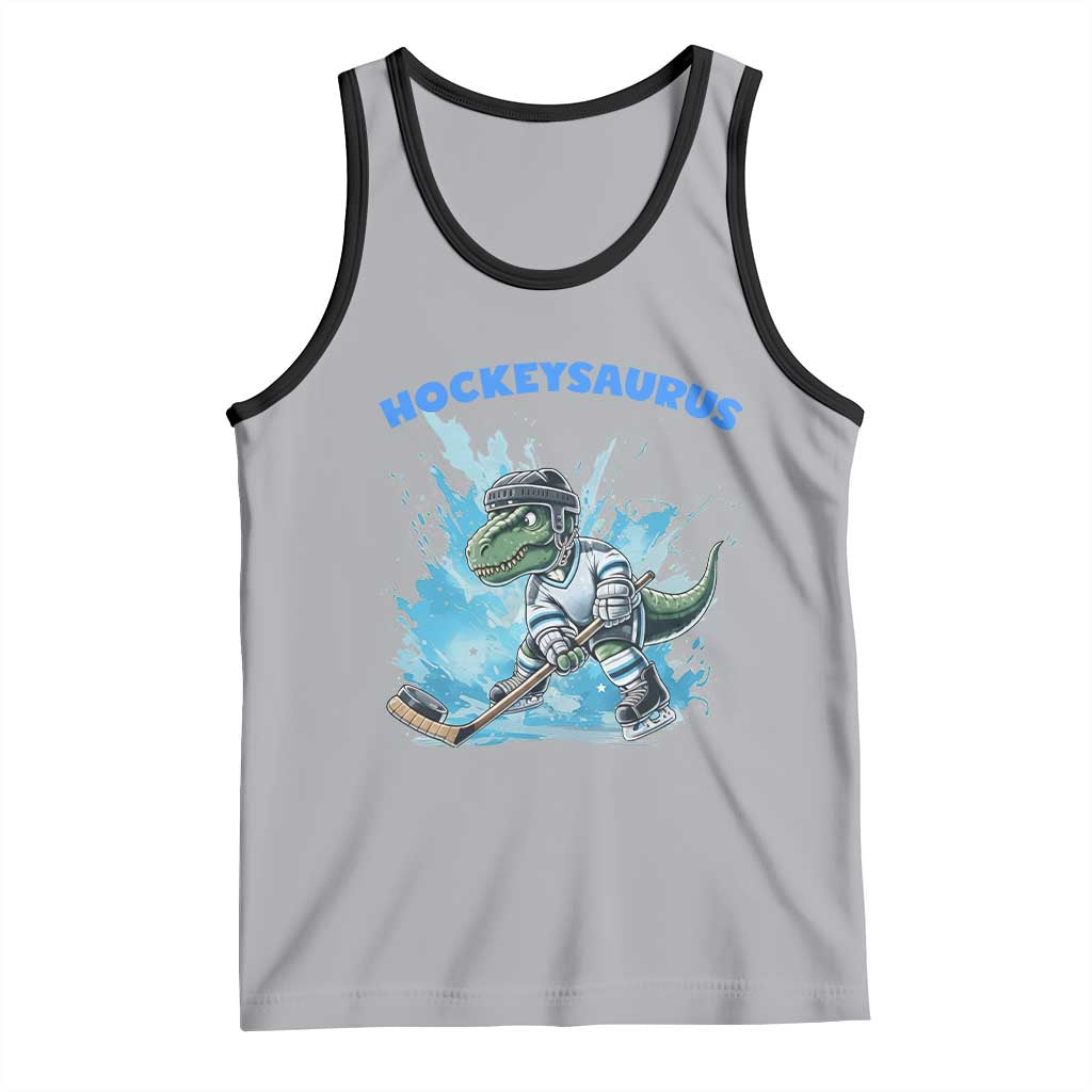 Hockeysaurus Tank Top Funny Dinosaur Playing Ice Hockey Gift - Wonder Print Shop