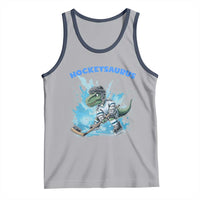 Hockeysaurus Tank Top Funny Dinosaur Playing Ice Hockey Gift - Wonder Print Shop