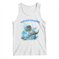 Hockeysaurus Tank Top Funny Dinosaur Playing Ice Hockey Gift - Wonder Print Shop