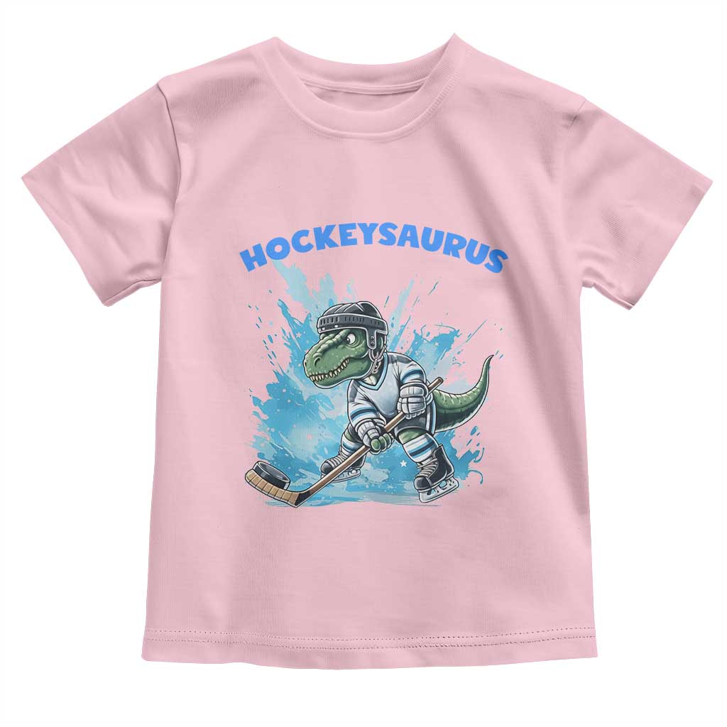 Hockeysaurus Toddler T Shirt Funny Dinosaur Playing Ice Hockey Gift - Wonder Print Shop
