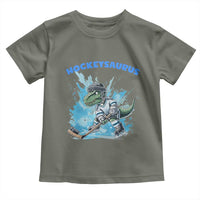 Hockeysaurus Toddler T Shirt Funny Dinosaur Playing Ice Hockey Gift - Wonder Print Shop
