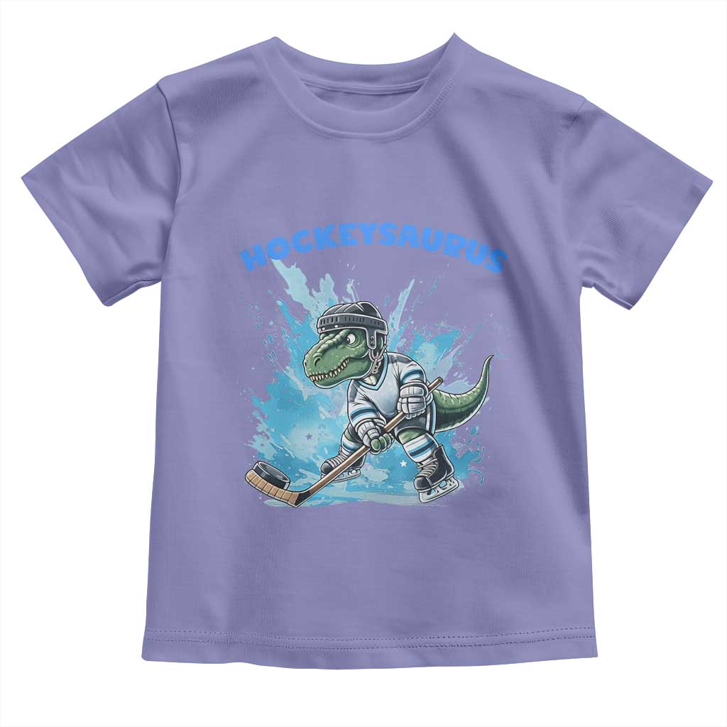 Hockeysaurus Toddler T Shirt Funny Dinosaur Playing Ice Hockey Gift - Wonder Print Shop