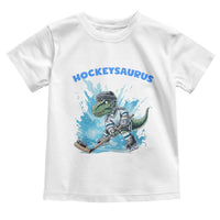 Hockeysaurus Toddler T Shirt Funny Dinosaur Playing Ice Hockey Gift - Wonder Print Shop