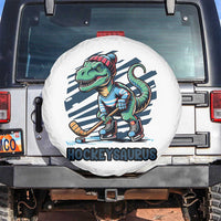 Funny Dinosaur Playing Ice Hockey Spare Tire Cover Hockeysaurus Gift For Kids - Wonder Print Shop