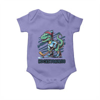 Funny Dinosaur Playing Ice Hockey Baby Onesie Hockeysaurus Gift For Kids - Wonder Print Shop