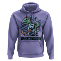 Funny Dinosaur Playing Ice Hockey Hoodie Hockeysaurus Gift For Kids - Wonder Print Shop
