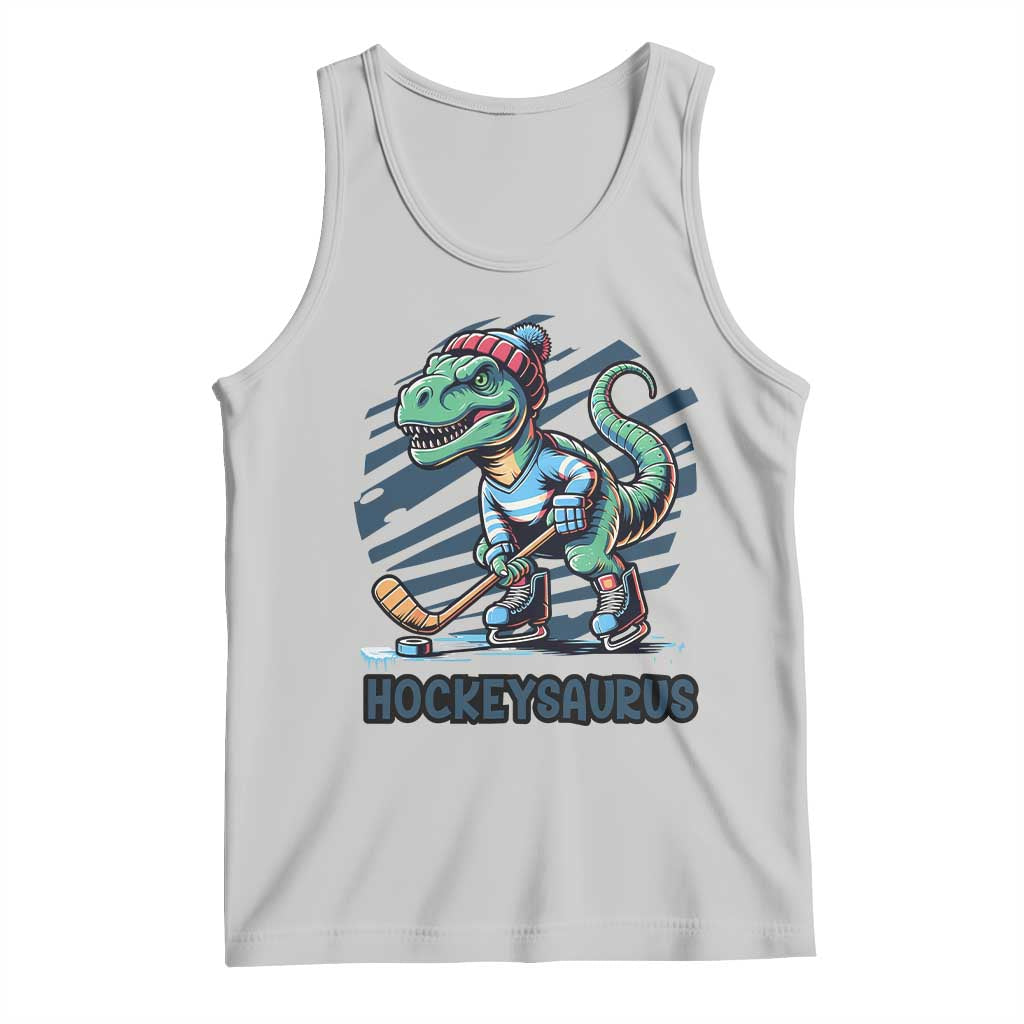 Funny Dinosaur Playing Ice Hockey Tank Top Hockeysaurus Gift For Kids - Wonder Print Shop