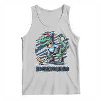Funny Dinosaur Playing Ice Hockey Tank Top Hockeysaurus Gift For Kids - Wonder Print Shop