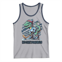 Funny Dinosaur Playing Ice Hockey Tank Top Hockeysaurus Gift For Kids - Wonder Print Shop