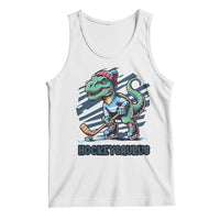 Funny Dinosaur Playing Ice Hockey Tank Top Hockeysaurus Gift For Kids - Wonder Print Shop