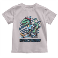 Funny Dinosaur Playing Ice Hockey Toddler T Shirt Hockeysaurus Gift For Kids - Wonder Print Shop