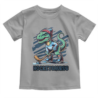 Funny Dinosaur Playing Ice Hockey Toddler T Shirt Hockeysaurus Gift For Kids - Wonder Print Shop