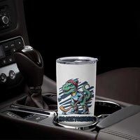 Funny Dinosaur Playing Ice Hockey Tumbler Cup Hockeysaurus Gift For Kids - Wonder Print Shop