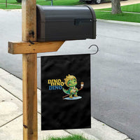 Funny Dinosaur Playing Ice Hockey Garden Flag Gift For Dino Lovers - Wonder Print Shop