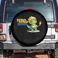 Funny Dinosaur Playing Ice Hockey Spare Tire Cover Gift For Dino Lovers - Wonder Print Shop