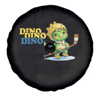 Funny Dinosaur Playing Ice Hockey Spare Tire Cover Gift For Dino Lovers - Wonder Print Shop