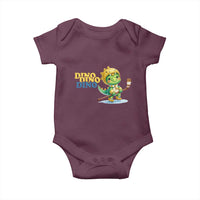 Funny Dinosaur Playing Ice Hockey Baby Onesie Gift For Dino Lovers - Wonder Print Shop