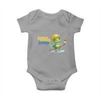 Funny Dinosaur Playing Ice Hockey Baby Onesie Gift For Dino Lovers - Wonder Print Shop