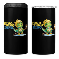Funny Dinosaur Playing Ice Hockey 4 in 1 Can Cooler Tumbler Gift For Dino Lovers - Wonder Print Shop