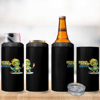 Funny Dinosaur Playing Ice Hockey 4 in 1 Can Cooler Tumbler Gift For Dino Lovers - Wonder Print Shop