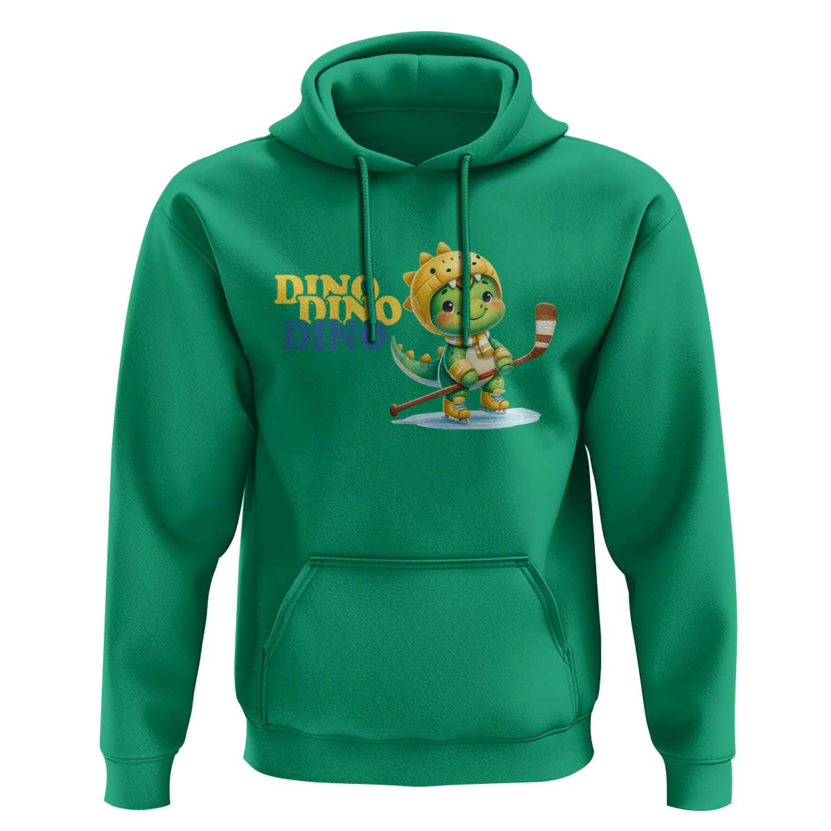 Funny Dinosaur Playing Ice Hockey Hoodie Gift For Dino Lovers - Wonder Print Shop
