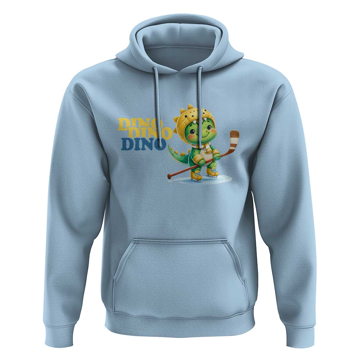 Funny Dinosaur Playing Ice Hockey Hoodie Gift For Dino Lovers - Wonder Print Shop